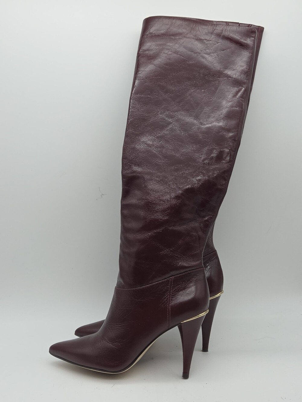 Michael Kors Oxblood Rosalyn Tall Knee High Leather Boots Size 5